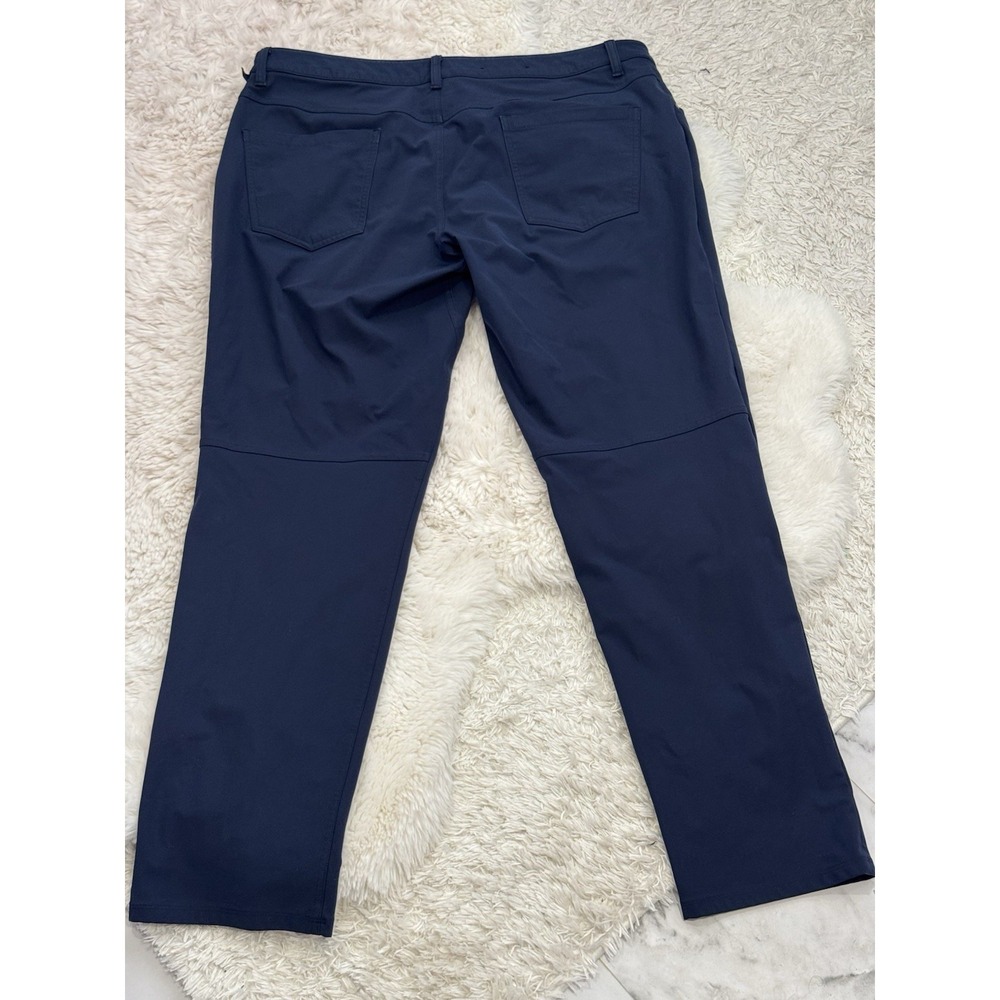 Lululemon ABC 5 Pocket Classic Fit Pants Warpstreme Mens 38x31 Navy Blue LM5ADES - Picture 6 of 9